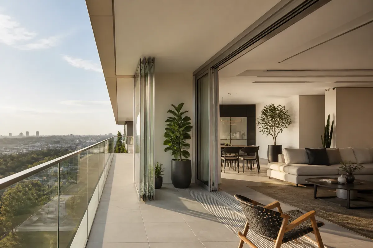 Cortina de vidro retrátil (envidraçamento de sacada residencial) — Vidraçaria Taguatinga Lumus, Distrito Federal
