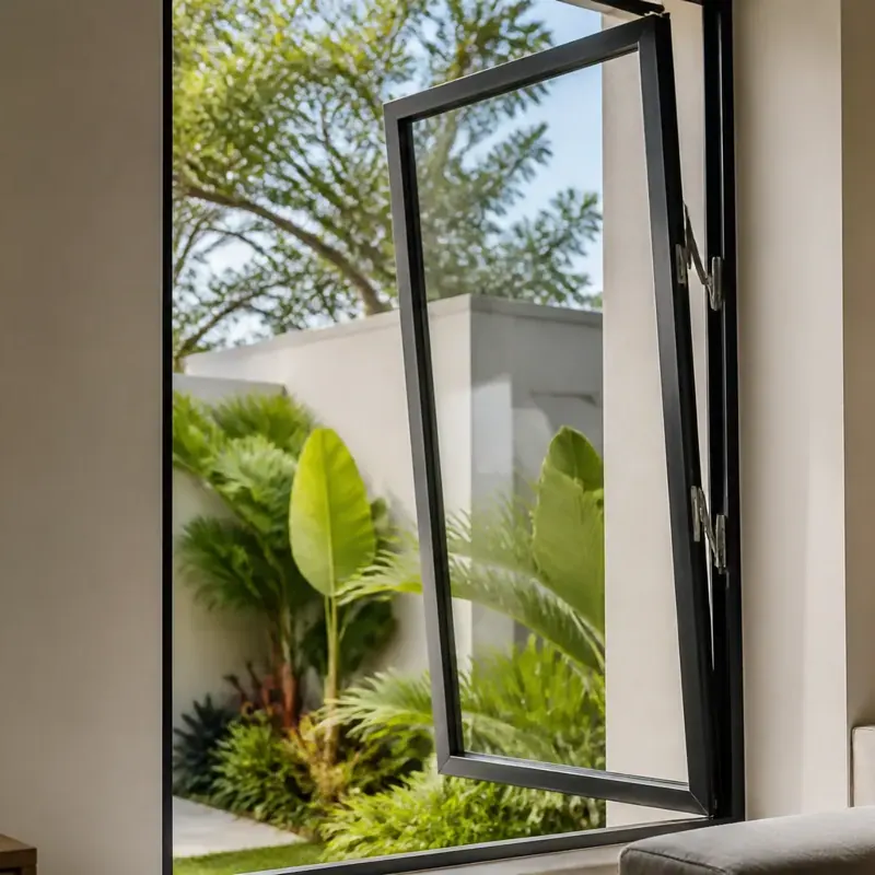Detalhe de janela maxim ar de vidro instalado pela Vidraçaria Taguatinga Lumus